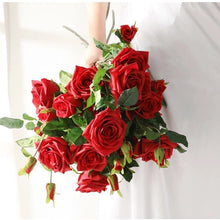 Load image into Gallery viewer, Rose Real Touch 5 Heads Artificial Multi-colour ROSE0015-0019
