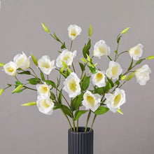 Load image into Gallery viewer, Lisianthus 7 Heads Artificial Silk Flower 67cm Stem White LISIANTHUS001

