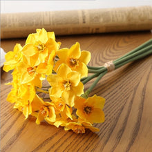 Load image into Gallery viewer, Narcissus Daffodils Artificial Silk Flower Bunch Yellow NARCI002
