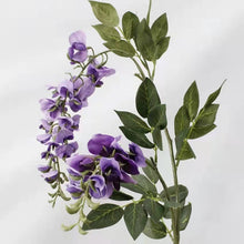 Load image into Gallery viewer, Wisteria Artificial Silk Flower Stem Purple WISTERIA004
