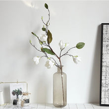 Load image into Gallery viewer, Magnolia 9 Heads Artificial Silk Flower 76cm Stem White MAGNOLIA003
