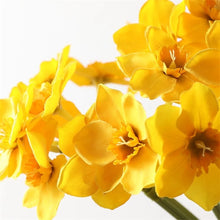 Load image into Gallery viewer, Narcissus Daffodils Artificial Silk Flower Bunch Yellow NARCI002

