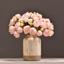 Load image into Gallery viewer, Peony 9 Heads Artificial Silk Flower Bunch PEONY004-006
