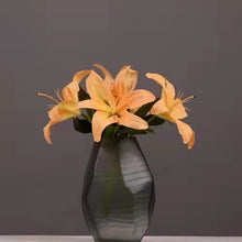Load image into Gallery viewer, Lily Artificial Silk 3D Real Touch Flower 38cm Stem Yellow  LILY002

