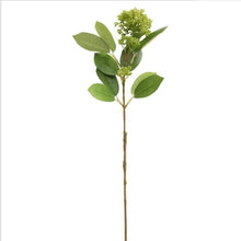 Load image into Gallery viewer, Snowball Artificial Silk Flower 52cm Stem Green VIBURNUM002
