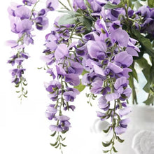 Load image into Gallery viewer, Wisteria Artificial Silk Flower Stem Purple WISTERIA004
