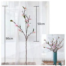 Load image into Gallery viewer, Magnolia 10 Heads Artificial Silk Flower Stem White MAGNOLIA005
