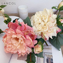 Load image into Gallery viewer, Peony 2 Heads Artificial Silk Flower 58cm Stem PEONY028-031
