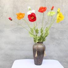 Load image into Gallery viewer, Poppy 105CM Artificial Silk Flowers Stem Orange-yellow 002
