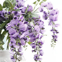 Load image into Gallery viewer, Wisteria Artificial Silk Flower Stem Purple WISTERIA004
