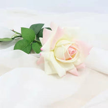 Load image into Gallery viewer, Rose Real Touch Single Head Artificial Silk Flower Stem Light Pink ROSE084
